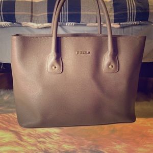 Stone colored Furla purse